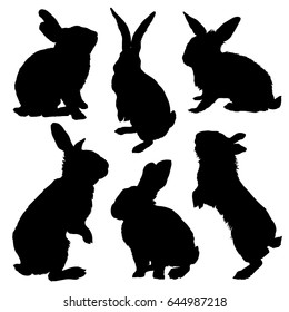 Rabbit Silhouette Images, Stock Photos & Vectors | Shutterstock