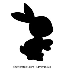 Rabbit silhouette, vector.