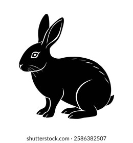Rabbit silhouette vector art illustrator animal