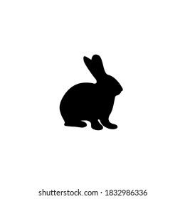 a rabbit silhouette vector design