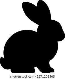 Rabbit silhouette vector icon sign symbol illustration design.
