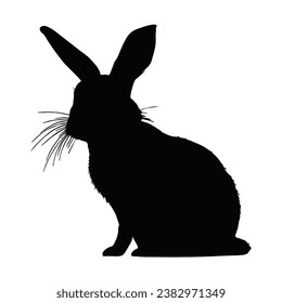 Silueta de conejo. Ilustración del vector de conejo.