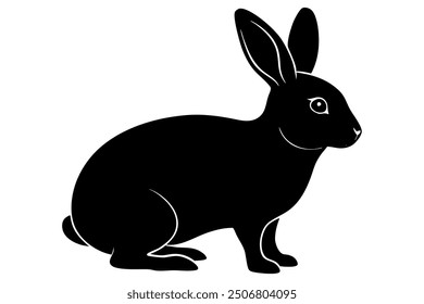 A rabbit silhouette vector illustration