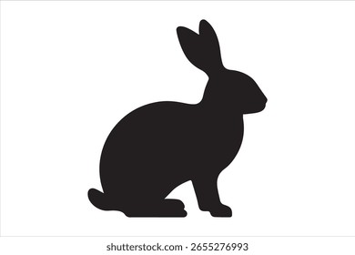 Uma ilustração de vetor de silhueta de coelho