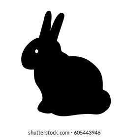 Rabbit silhouette. Vector illustration