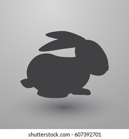 rabbit silhouette vector illustration