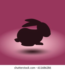 rabbit silhouette vector illustration