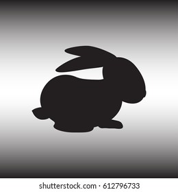 rabbit silhouette vector illustration