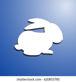 rabbit silhouette vector illustration