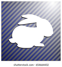 rabbit silhouette - vector illustration