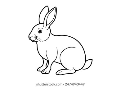 conejo silueta animales de Ilustración vectorial
