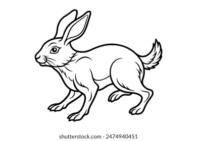 conejo silueta animales de Ilustración vectorial