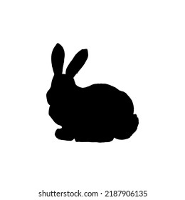 rabbit  silhouette vector illustration design