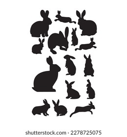 Rabbit silhouette vector for websites. Rabbit silhouette vector for websites, graphics related artwork