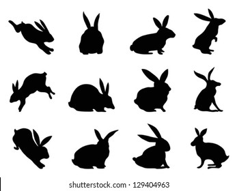 rabbit silhouettes