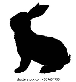 rabbit silhouette-vector, illustration