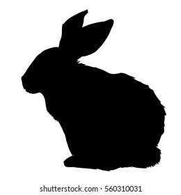 rabbit silhouette-vector illustration
