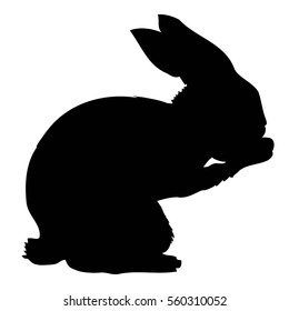 rabbit silhouette-vector illustration