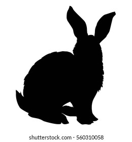 rabbit silhouette-vector illustration