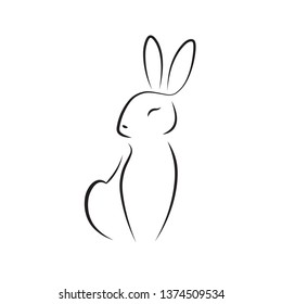 Rabbit silhoute in vector EPS 8