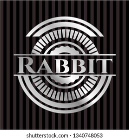 Rabbit silver shiny emblem