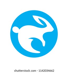 Rabbit simple sign.