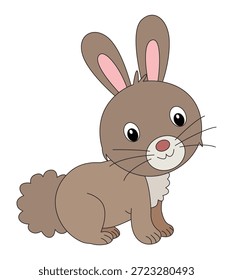 Un conejo está sentado en la cama enojado