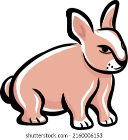 Rabbit sketch.Hand drawn Vector illustration