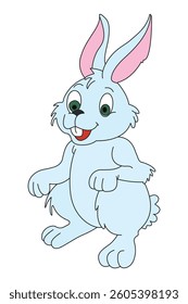 A rabbit smiling vector illustration