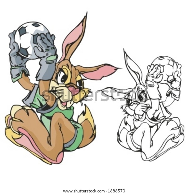 Rabbit Soccer Mascot Great Tshirt Designs Stock Vector (Royalty Free ...