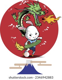 Rabbit soccer player who plays like a dragon
