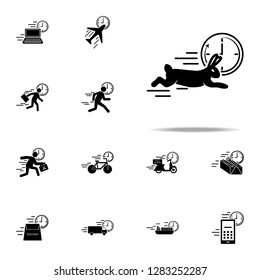 rabbit speed icon. Speed icons universal set for web and mobile