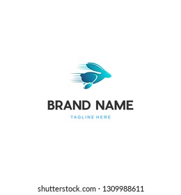 Rabbit Speed Running Abstract Creative Animal Delivery Business Logo