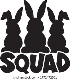 rabbit squad logo inspirational positive quotes, motivational, typography, lettering design