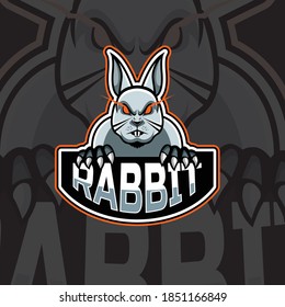 Rabbit squad mascot esport logo