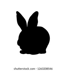 Rabbit stencil. Easter bunny.  Web design