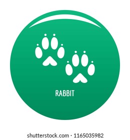 Rabbit step icon. Simple illustration of rabbit step vector icon for any design green