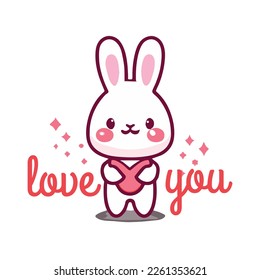 The "Rabbit Sticker Vector" is a graphic design that features an illustration of a rabbit in a playful or cute style.