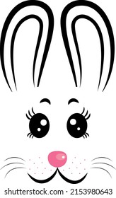 The rabbit is the symbol of 2023. The Year of the Rabbit. Vector illustration