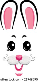 The rabbit is the symbol of 2023. The Year of the Rabbit. Vector illustration