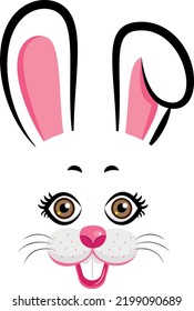 The rabbit is the symbol of 2023. The Year of the Rabbit. Vector illustration
