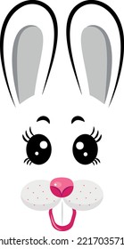 The rabbit is the symbol of 2023. The Year of the Rabbit. Vector illustration