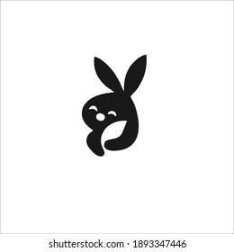 Kaninchen-Symbol-Logo. Vektorgrafik.