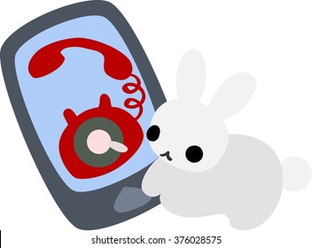 A rabbit and telephone