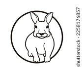 Rabbit template vector icon illustration design