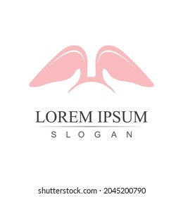 Rabbit template vector icon illustration design