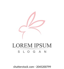 Rabbit template vector icon illustration design
