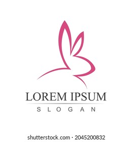 Rabbit template vector icon illustration design