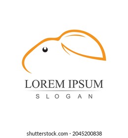 Rabbit template vector icon illustration design