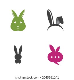 Rabbit template vector icon illustration design
